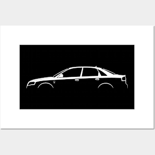 Audi RS 4 Sedan (B7) Silhouette Posters and Art